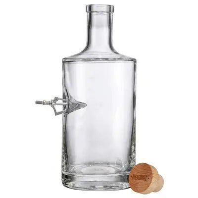 BenShot Broadhead 750 mL Decanter with an embedded fixed-blade broadhead