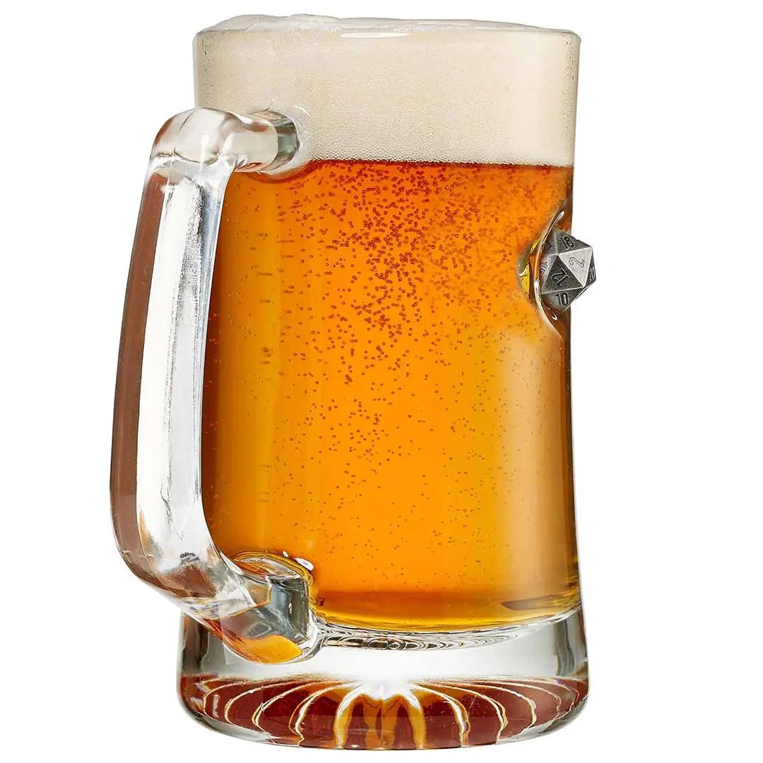 Glassware with D20 Embedment - Smalltown Connetchin