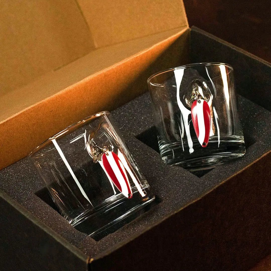 Glassware with Fishing Lure Embedment  - Smalltown Connetchin