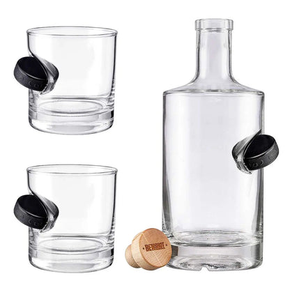 Glassware with Hockey Puck Embedment  - Smalltown Connetchin