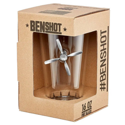 Glassware with Metal Aircraft Propeller Embedment  - Smalltown Connetchin