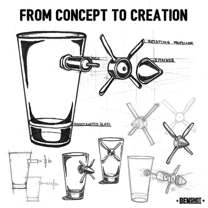 Glassware with Metal Aircraft Propeller Embedment  - Smalltown Connetchin