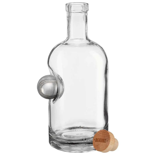 BenShot Baseball 750 mL Decanter with embedded solid metal baseball
