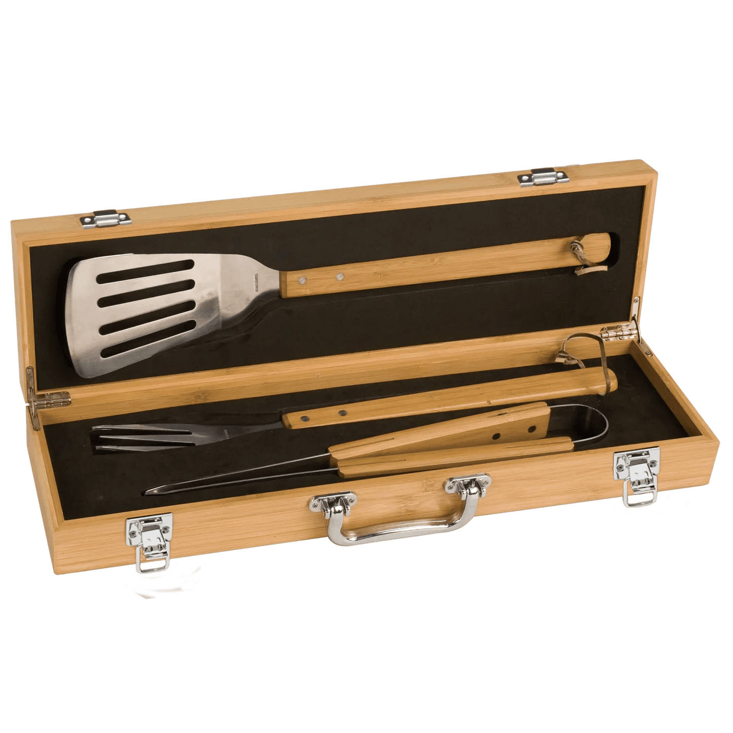 Grilling Tools - Wood 3 - Piece BBQ Sets - Smalltown Connetchin