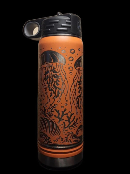 Jellyfish Bottle - Multiple Sizes, Colors, and Laser Customization - Smalltown Connetchin