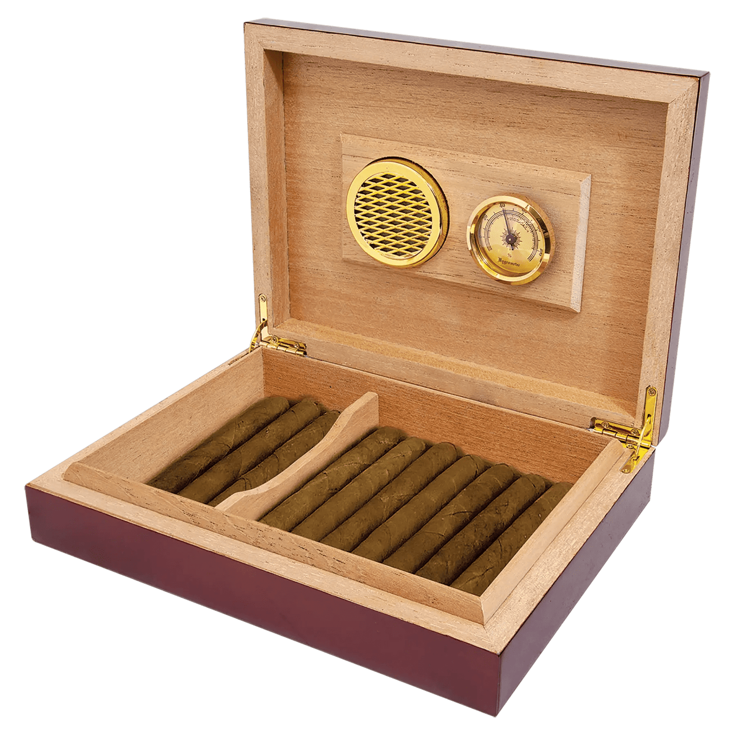 Laser Etched Humidor - Rosewood Piano Finish - Smalltown Connetchin