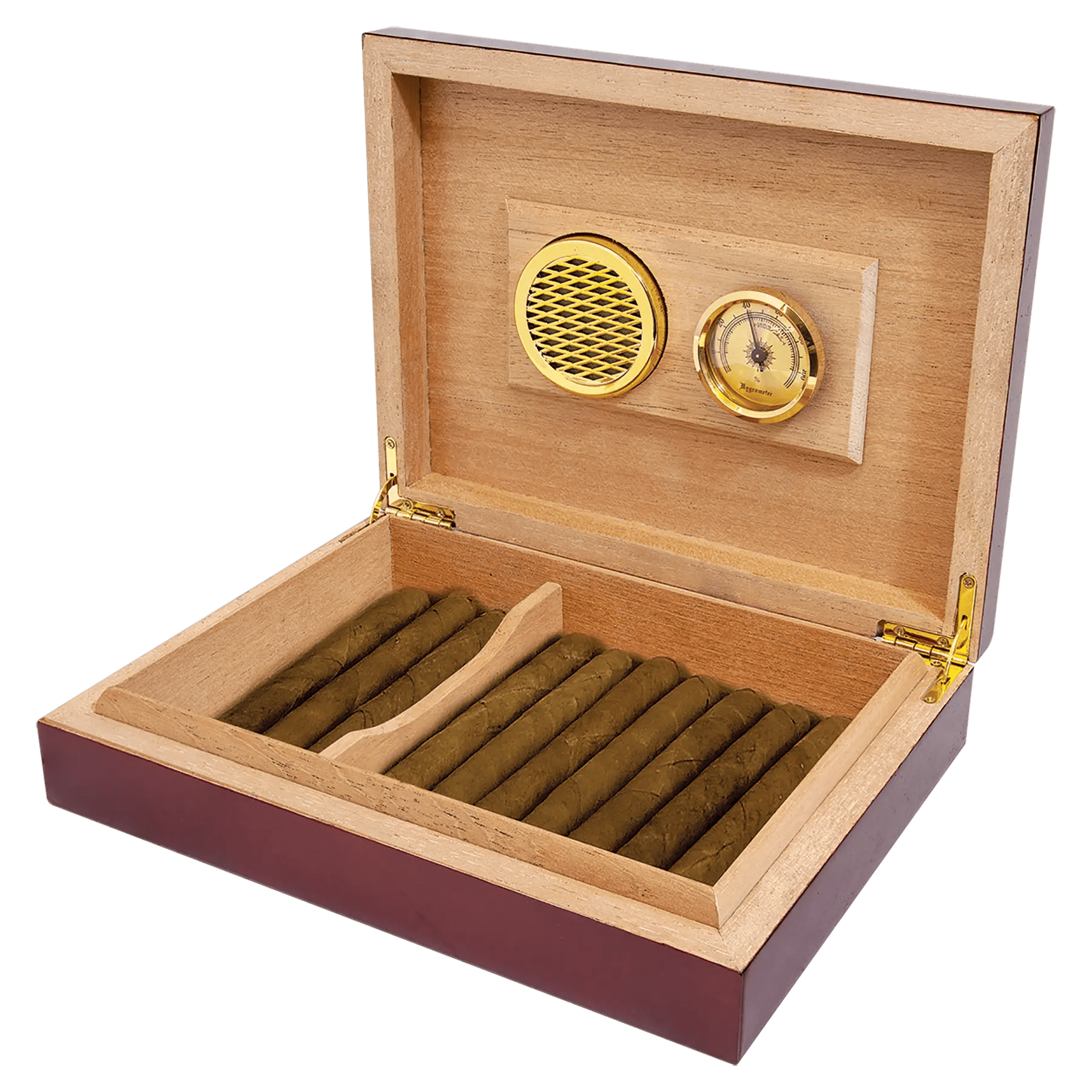 Laser Etched Humidor - Rosewood Piano Finish - Smalltown Connetchin