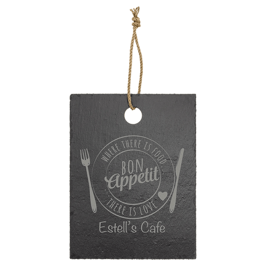 Laser Etched Slate - Custom Cutting Board - Smalltown Connetchin