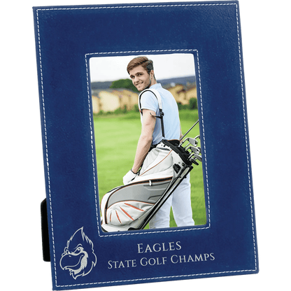 Leatherette Photo Frame 4" x 6" - Custom Etched Design - Smalltown Connetchin