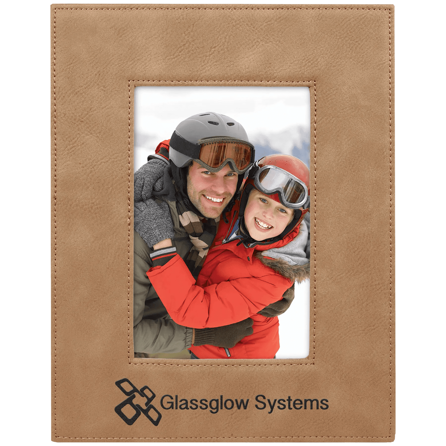 Leatherette Photo Frame 4" x 6" - Custom Etched Design - Smalltown Connetchin