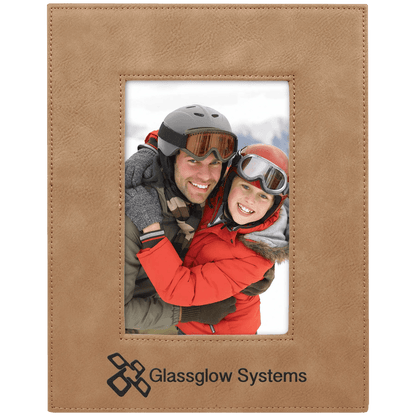 Leatherette Photo Frame 4" x 6" - Custom Etched Design - Smalltown Connetchin