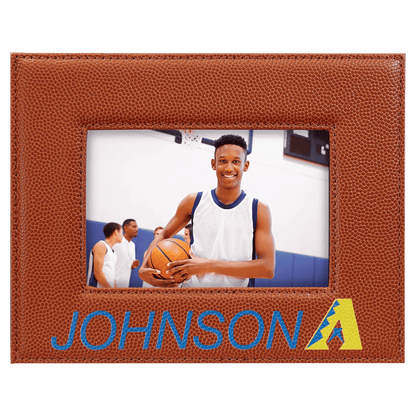 Leatherette Photo Frame 4" x 6" - Custom Etched Design - Smalltown Connetchin