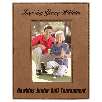 Leatherette Photo Frame 4" x 6" - Custom Etched Design - Smalltown Connetchin