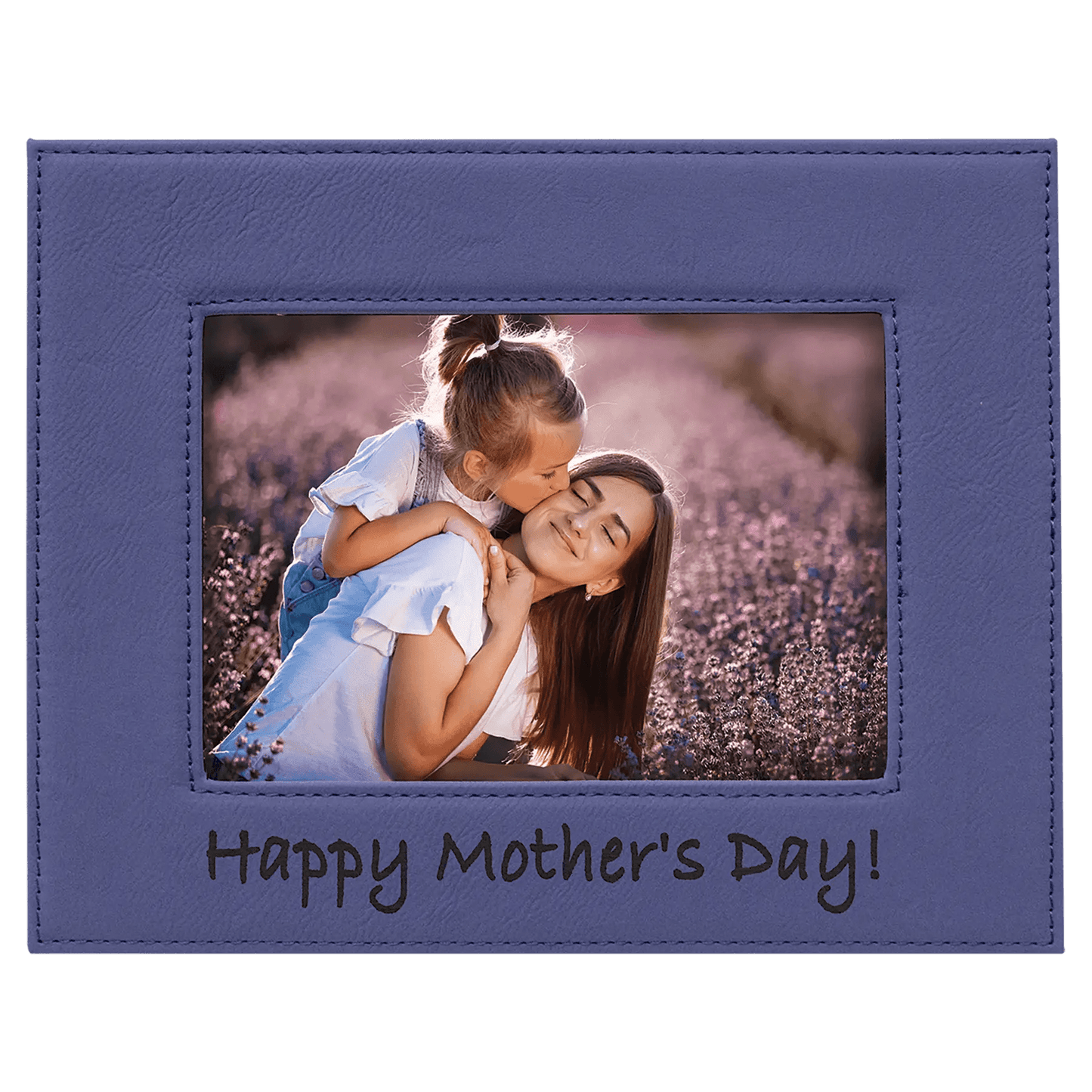 Leatherette Photo Frame 5" x 7" with Custom Etched Design - Smalltown Connetchin