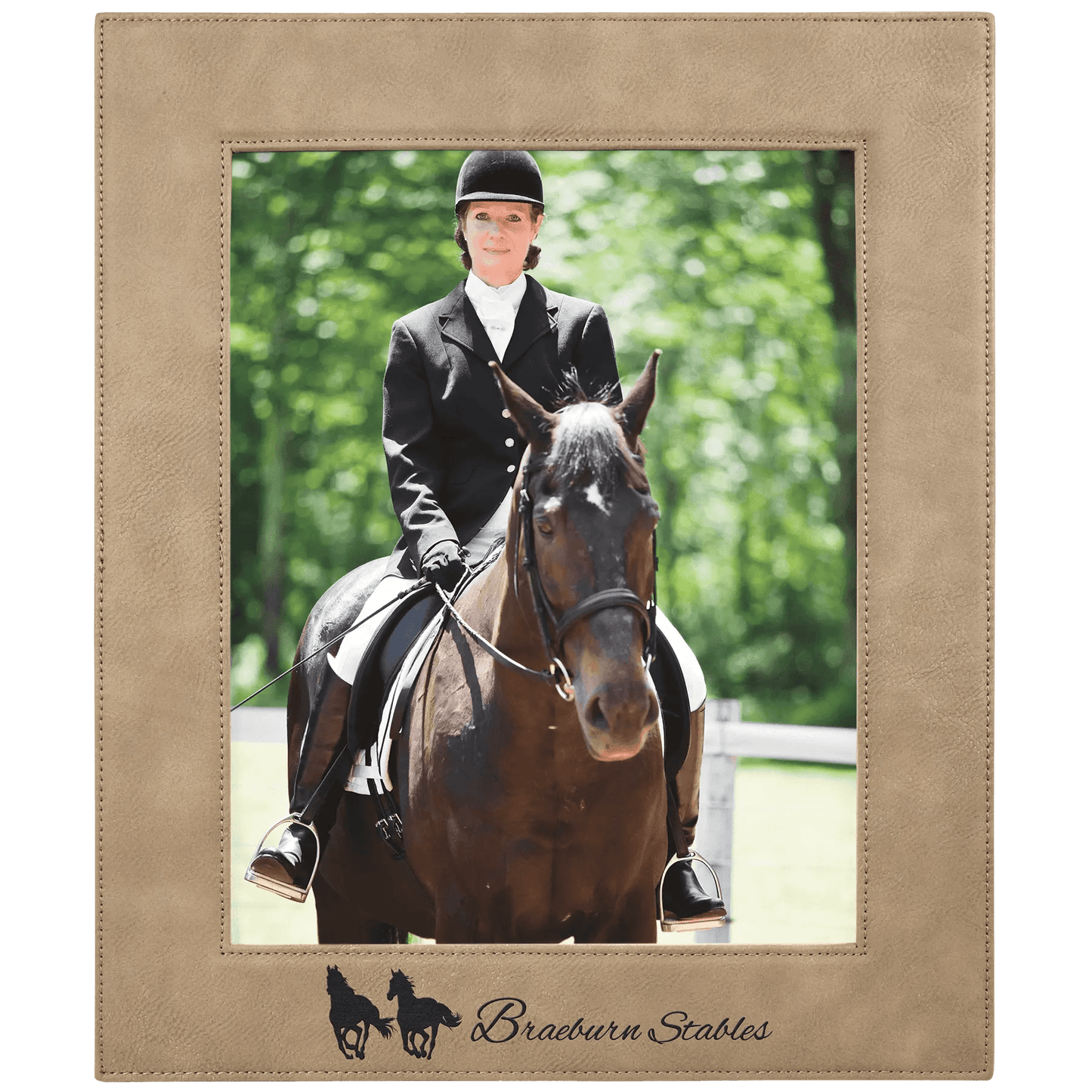 Leatherette Photo Frame - Custom Etched - 8" x 10" - Smalltown Connetchin