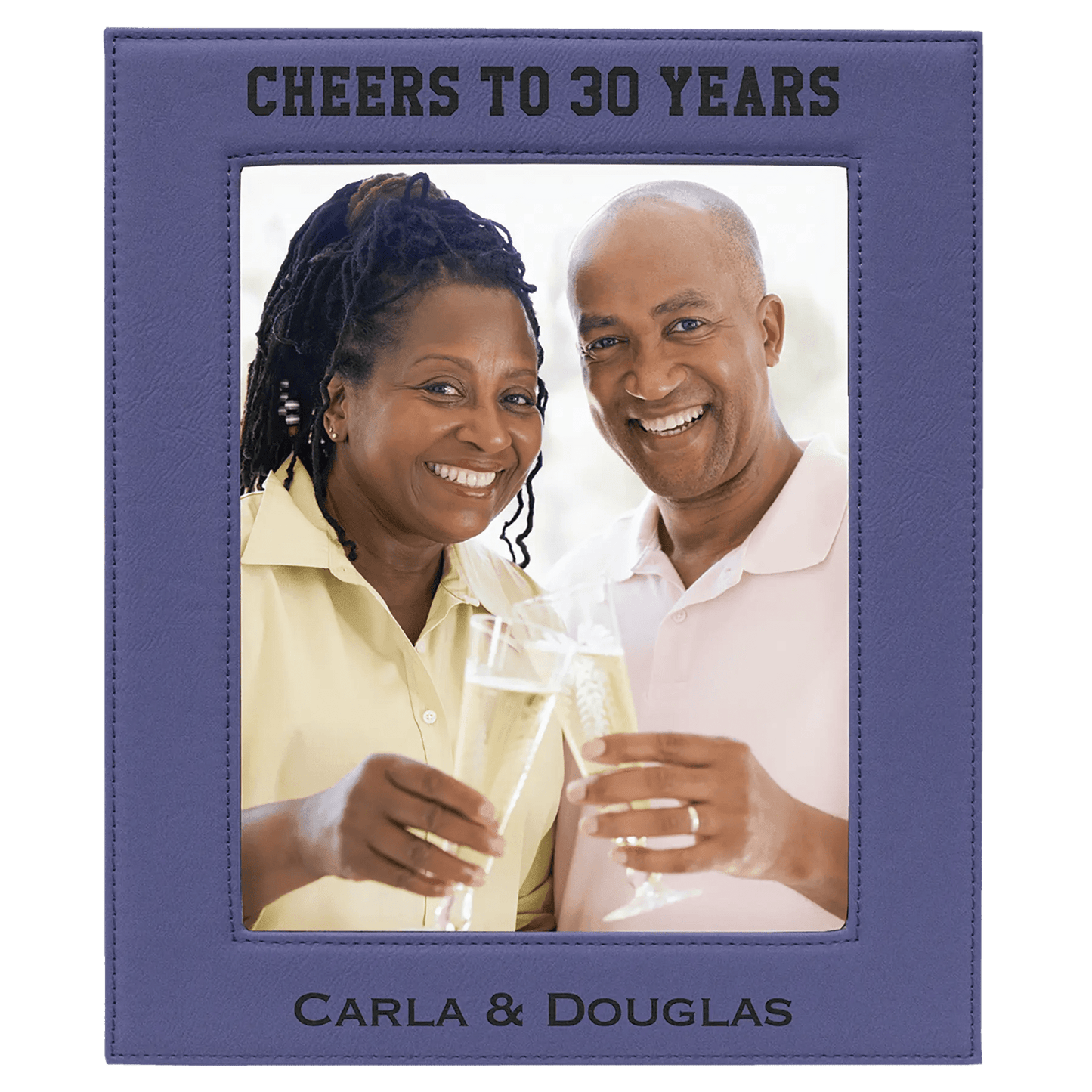 Leatherette Photo Frame - Custom Etched - 8" x 10" - Smalltown Connetchin