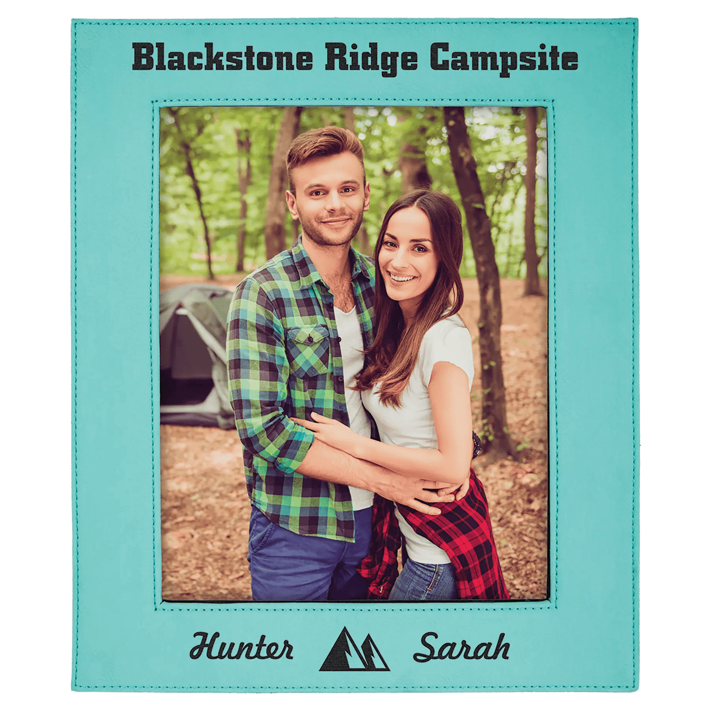 Leatherette Photo Frame - Custom Etched - 8" x 10" - Smalltown Connetchin