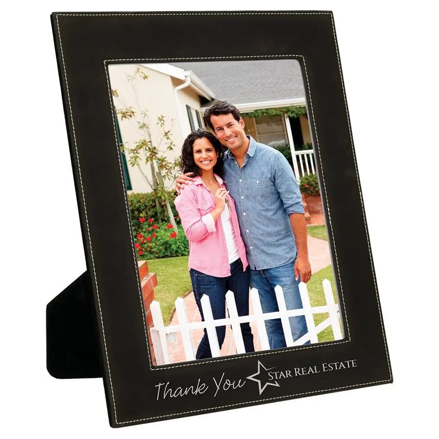Leatherette Photo Frame - Custom Etched - 8" x 10" - Smalltown Connetchin