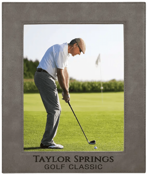 Leatherette Photo Frame - Custom Etched - 8" x 10" - Smalltown Connetchin