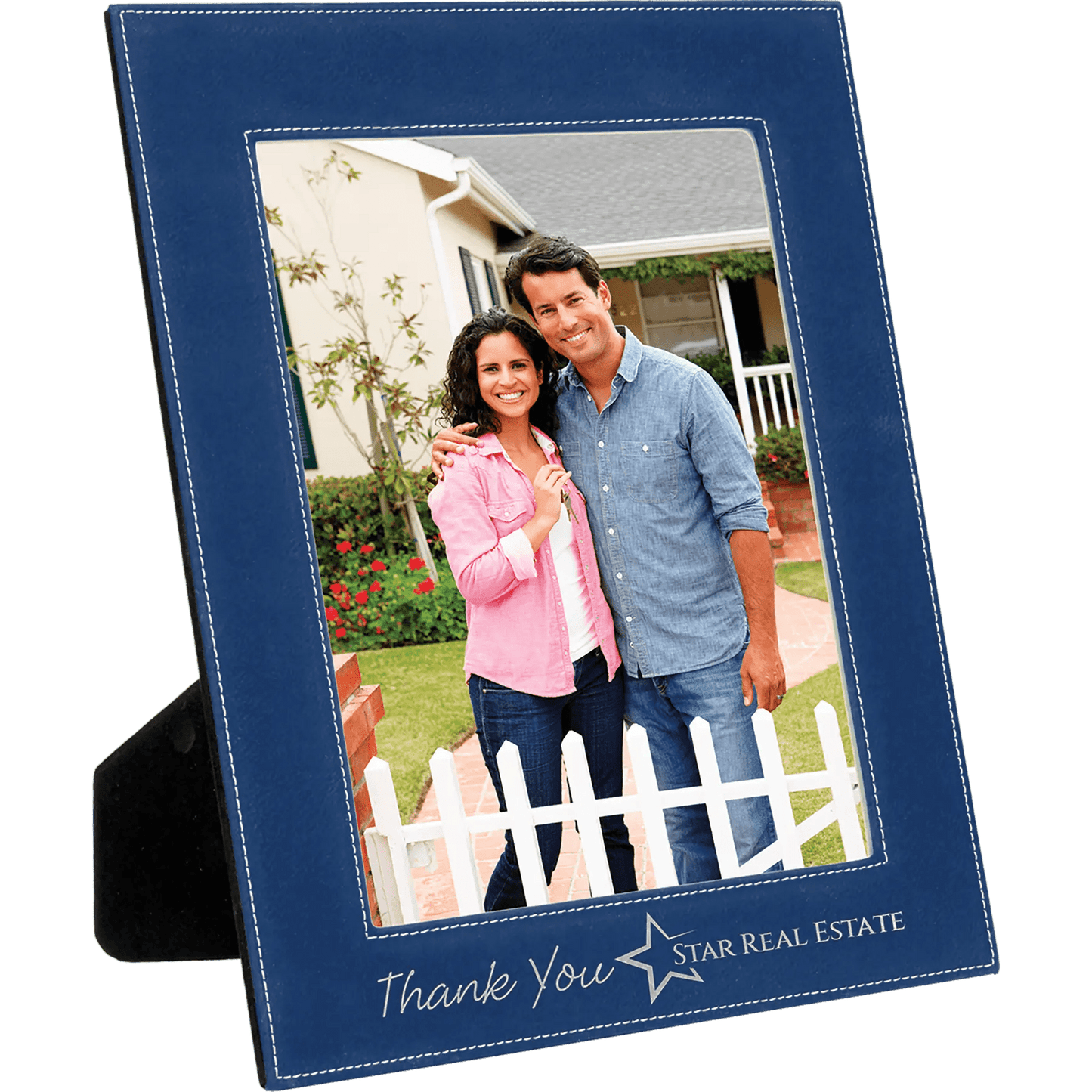 Leatherette Photo Frame - Custom Etched - 8" x 10" - Smalltown Connetchin