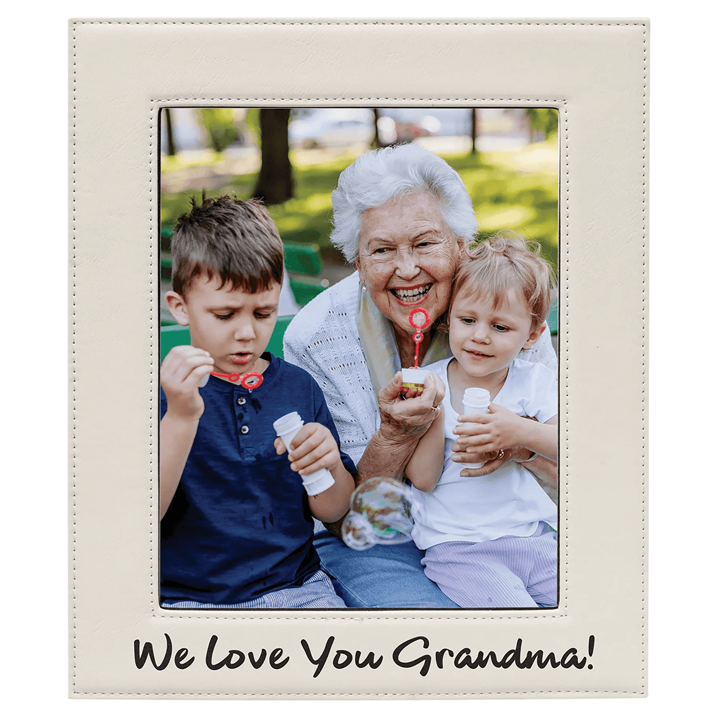 Leatherette Photo Frame - Custom Etched - 8" x 10" - Smalltown Connetchin