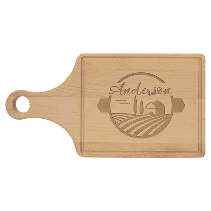 Maple Cutting Board with Drip Ring - Smalltown Connetchin