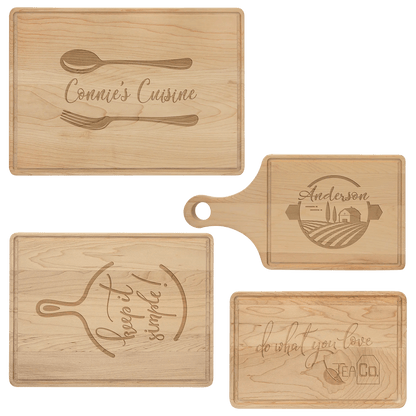 Maple Cutting Board with Drip Ring - Smalltown Connetchin