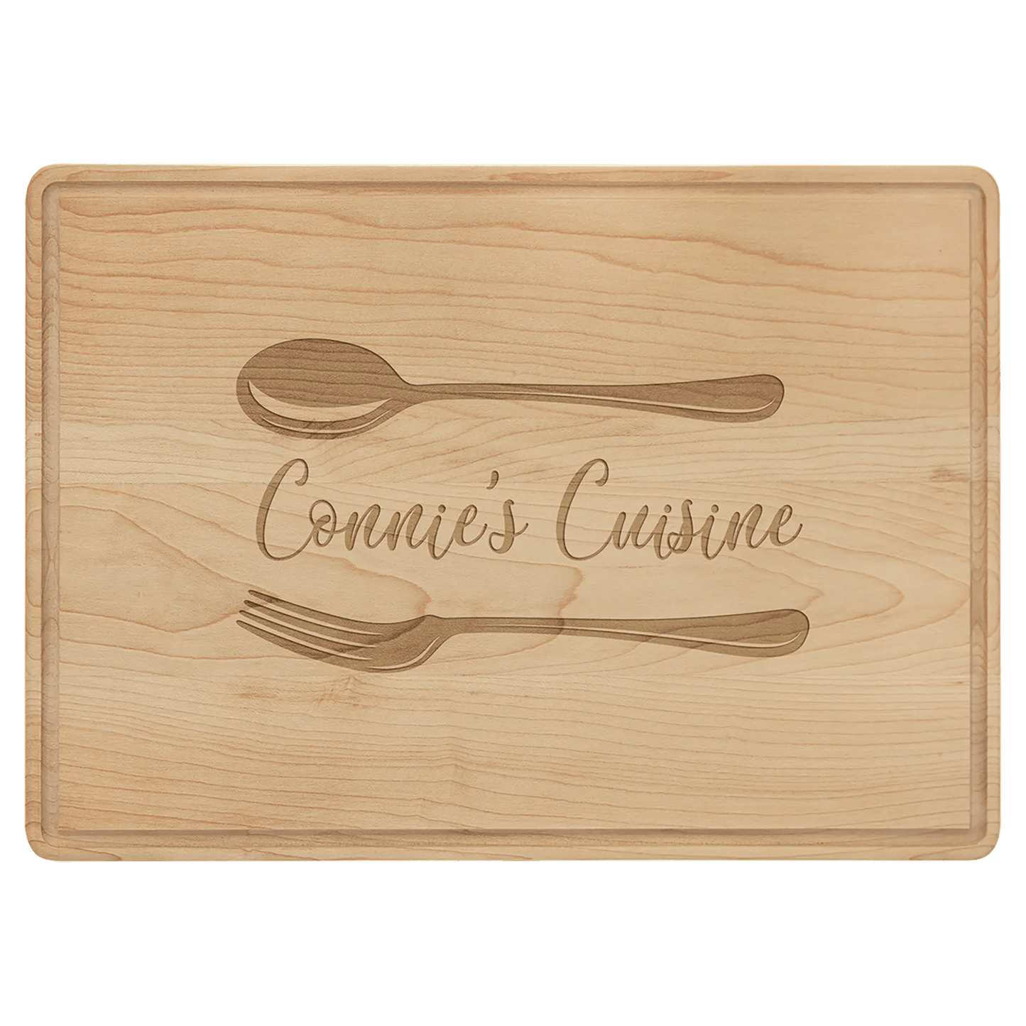 Maple Cutting Board with Drip Ring - Smalltown Connetchin