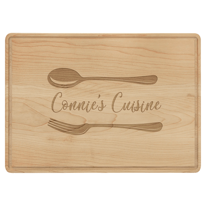 Maple Cutting Board with Drip Ring - Smalltown Connetchin