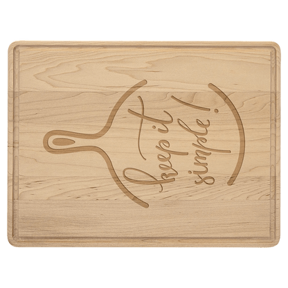 Maple Cutting Board with Drip Ring - Smalltown Connetchin