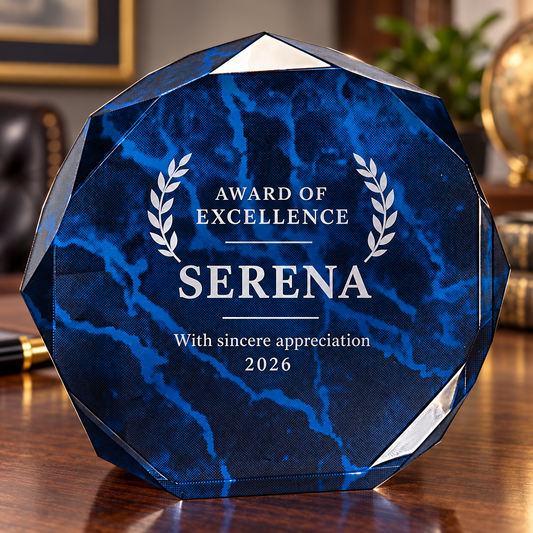 Octagon — Blue Marble — Serena personalized product example