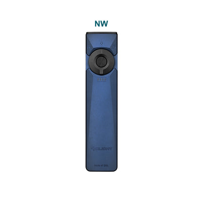 Navy Blue Olight Arkfeld Ultra flashlight with neutral white light configuration
