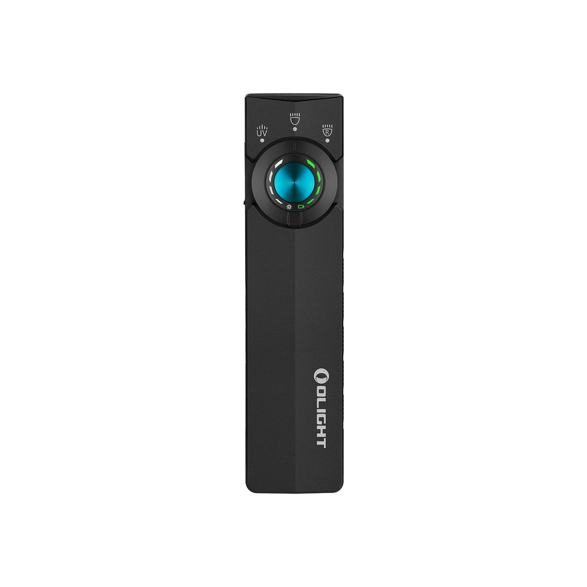 Matte Black Olight ArkPro Lite flashlight in a front product view