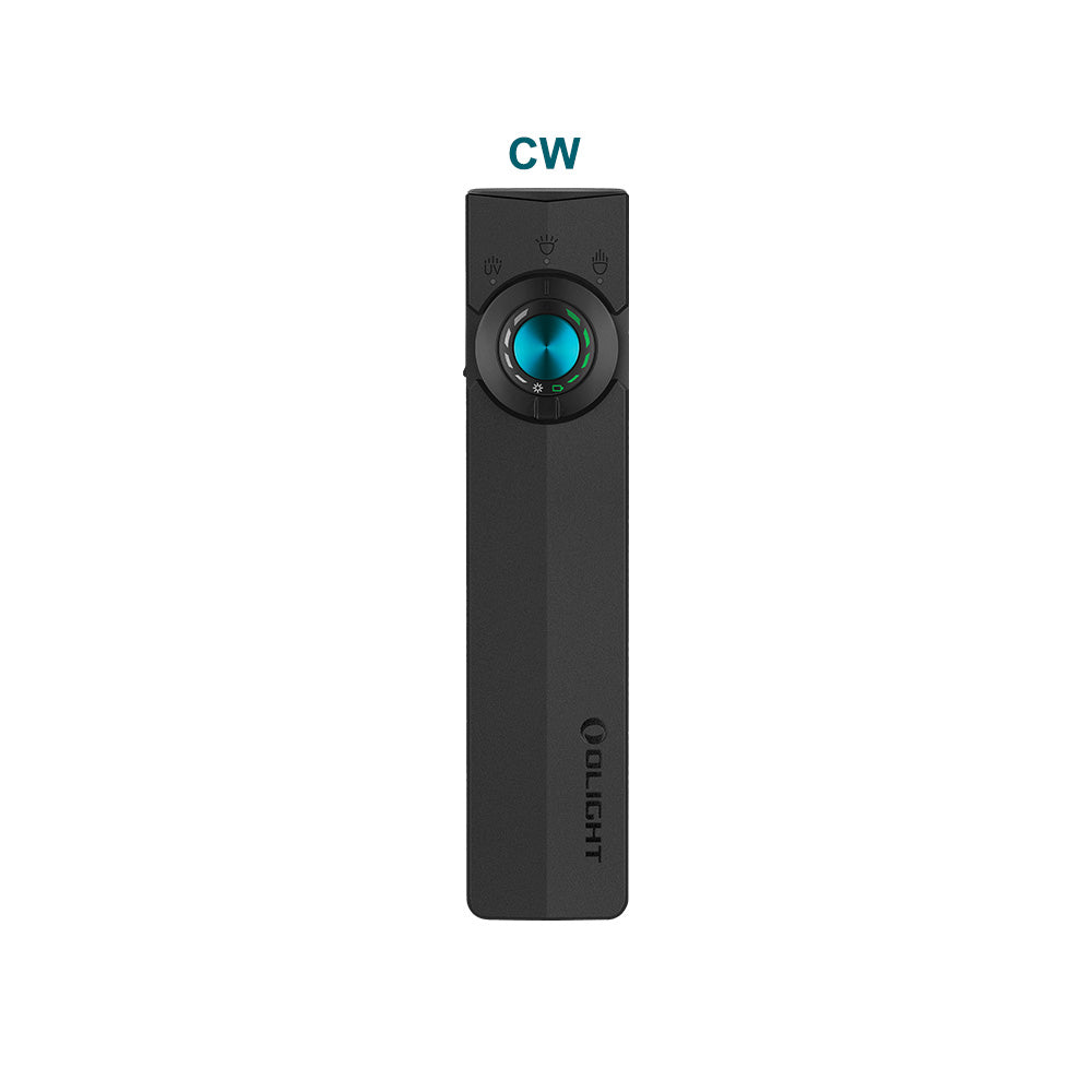 Matte Black Olight ArkPro flashlight with cool white light configuration