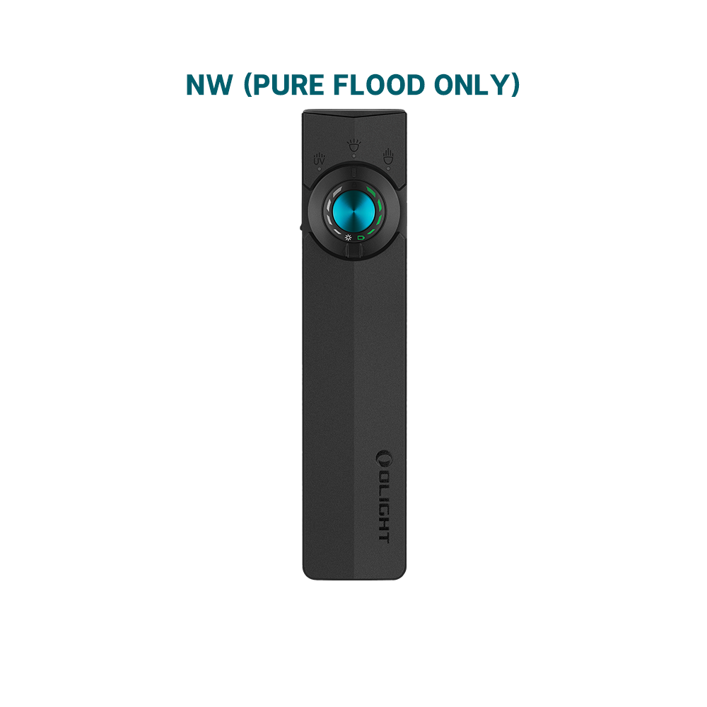 Matte Black Olight ArkPro flashlight with neutral white floodlight configuration