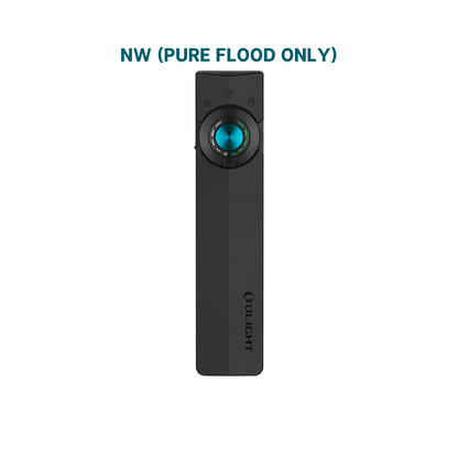 Matte Black Olight ArkPro flashlight with neutral white floodlight configuration