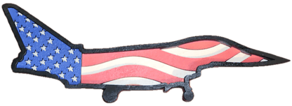 Patriotic Decor - Handcrafted 12" Inch Baltic Birch Fighter Jet - USA - Smalltown Connetchin