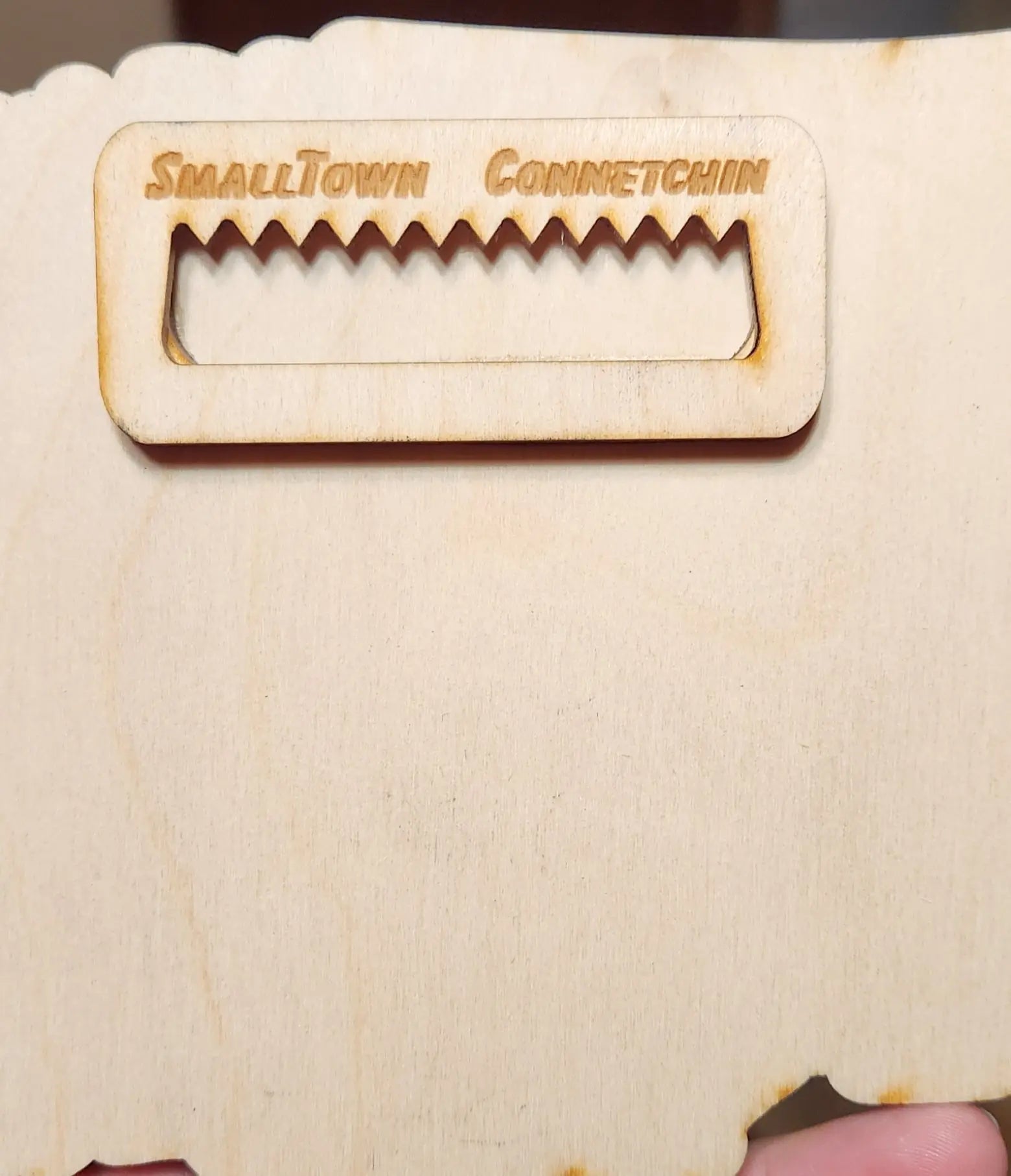 Patriotic Decor - Handcrafted 12" Inch Baltic Birch Fighter Jet - USA - Smalltown Connetchin