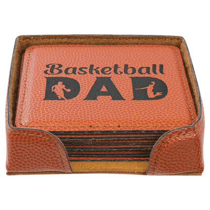 Coaster Set - Leatherette 4" Inch