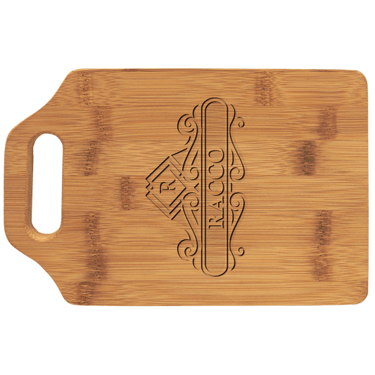 Personalized Bamboo Cutting Board with Handle - Smalltown Connetchin