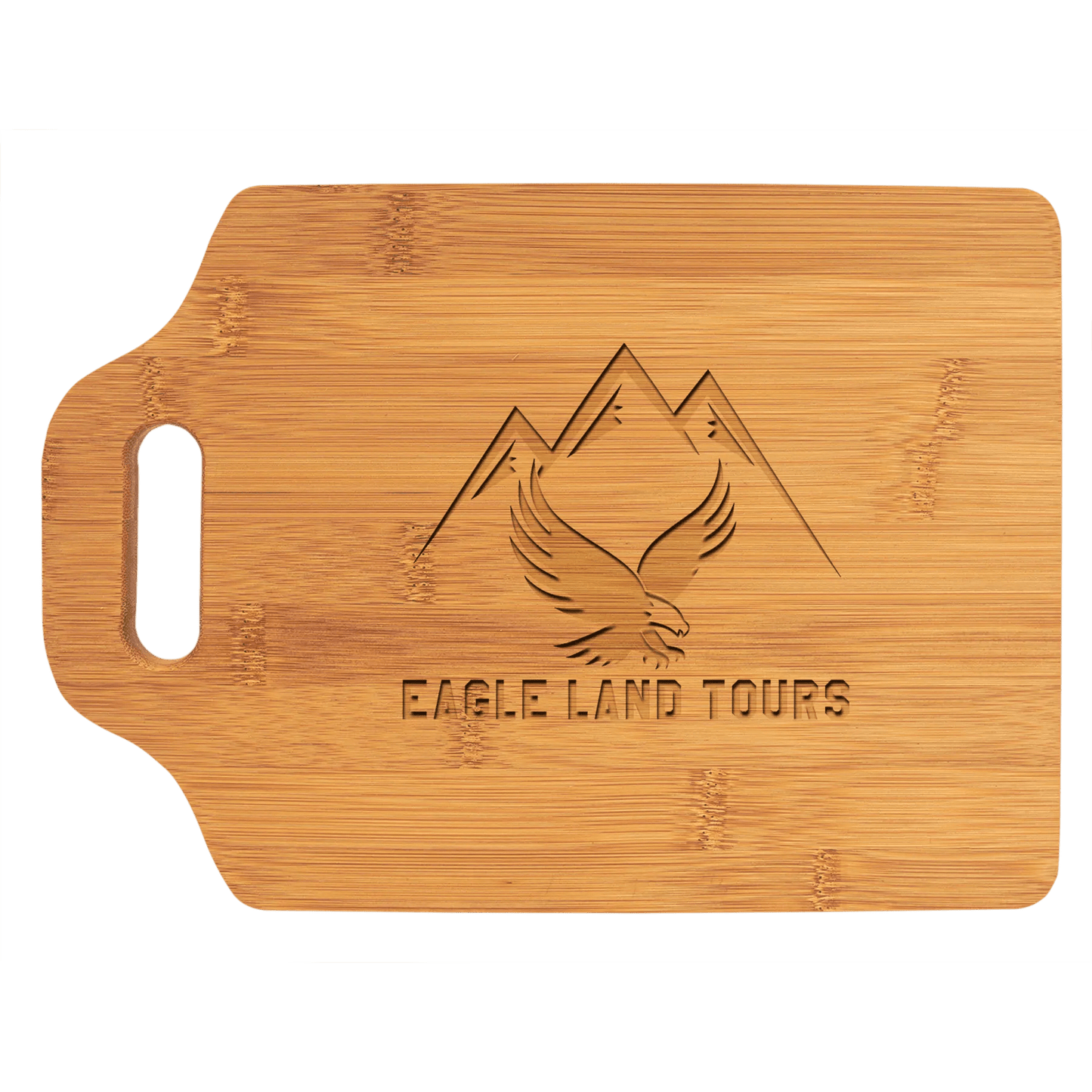 Personalized Bamboo Cutting Board with Handle - Smalltown Connetchin