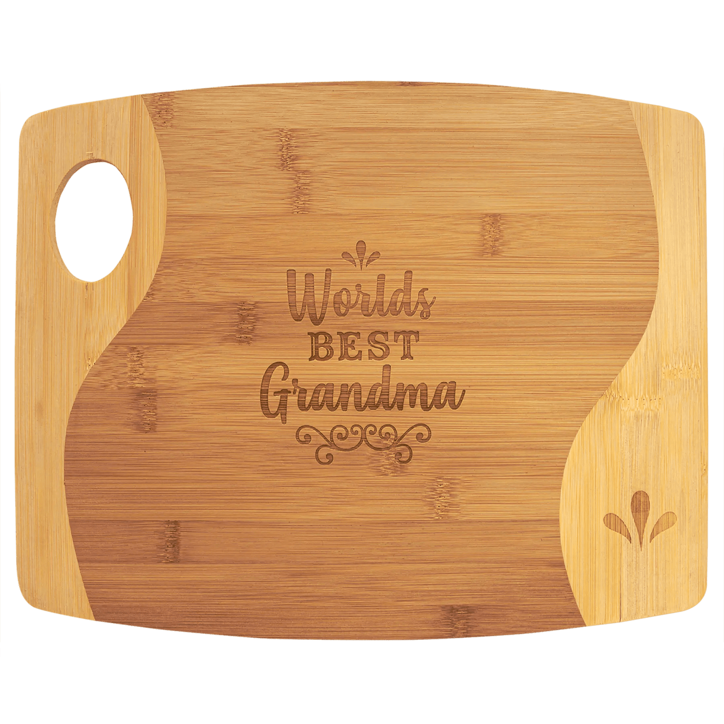 Personalized Bamboo Cutting Board with Handle - Smalltown Connetchin