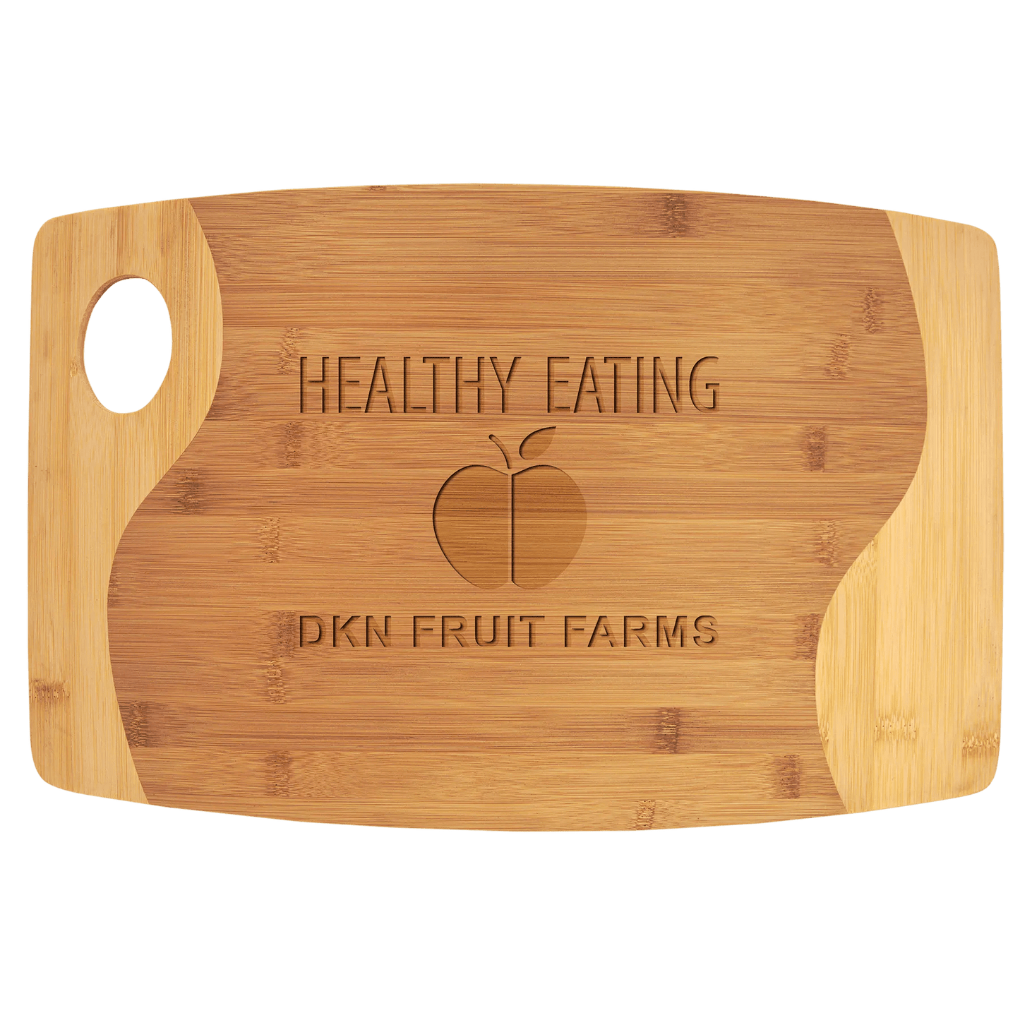 Personalized Bamboo Cutting Board with Handle - Smalltown Connetchin