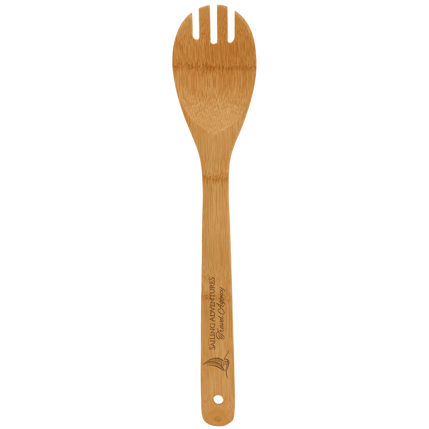 Personalized Bamboo Salad Spork - Smalltown Connetchin