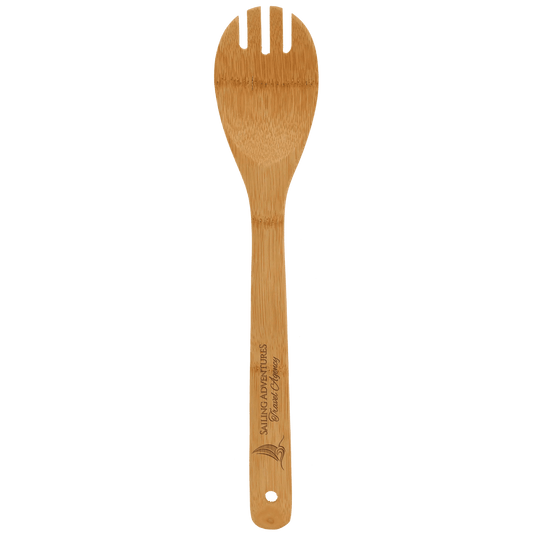Personalized Bamboo Salad Spork - Smalltown Connetchin