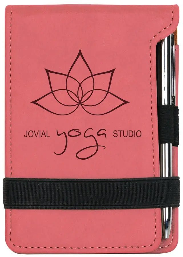 Pen Notepad Folder Personalized Leatherette Mini Notepad with Pen – Smalltown Connetchin