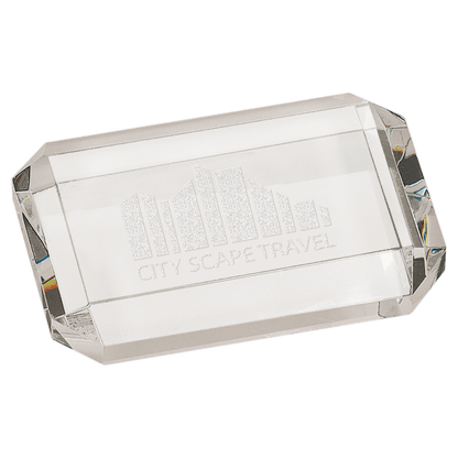 Premier Crystal Glass Paperweight Award