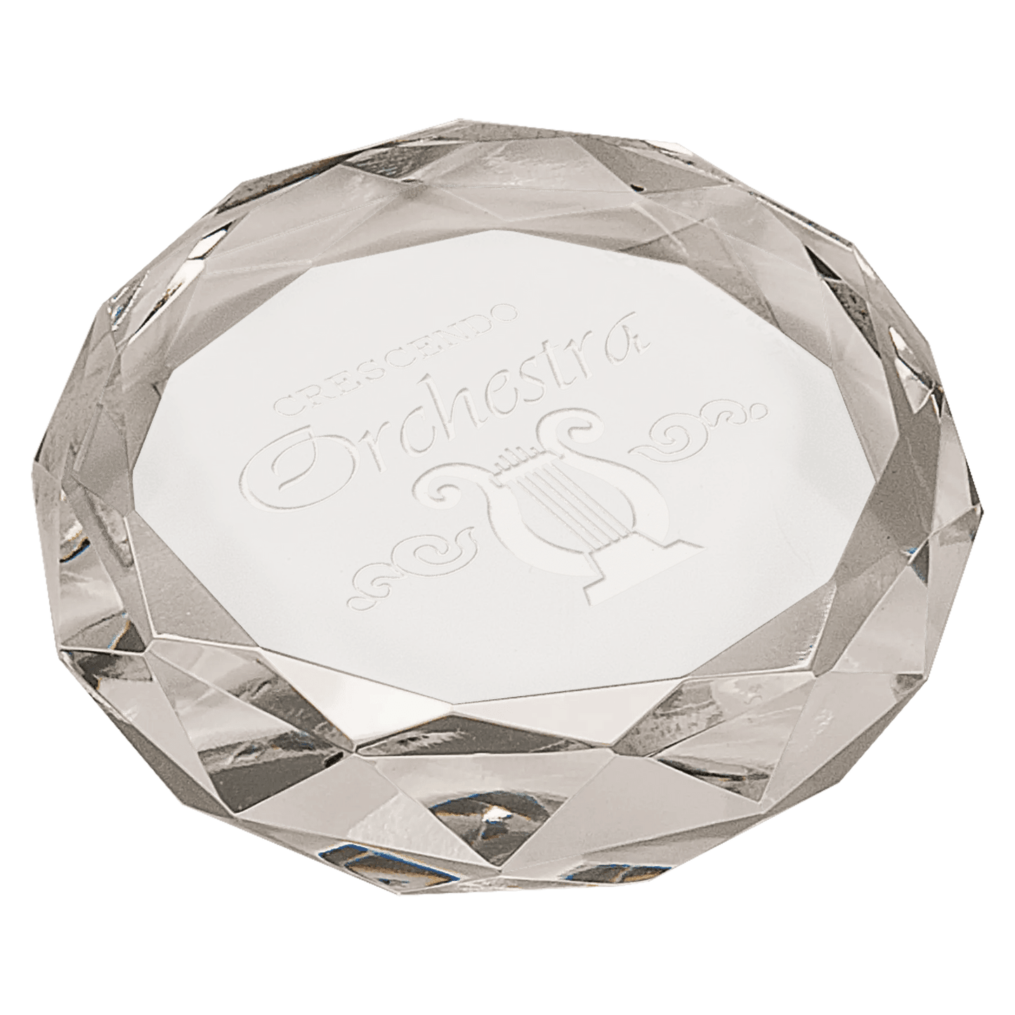 Premier Crystal Glass Paperweight Award - Smalltown Connetchin