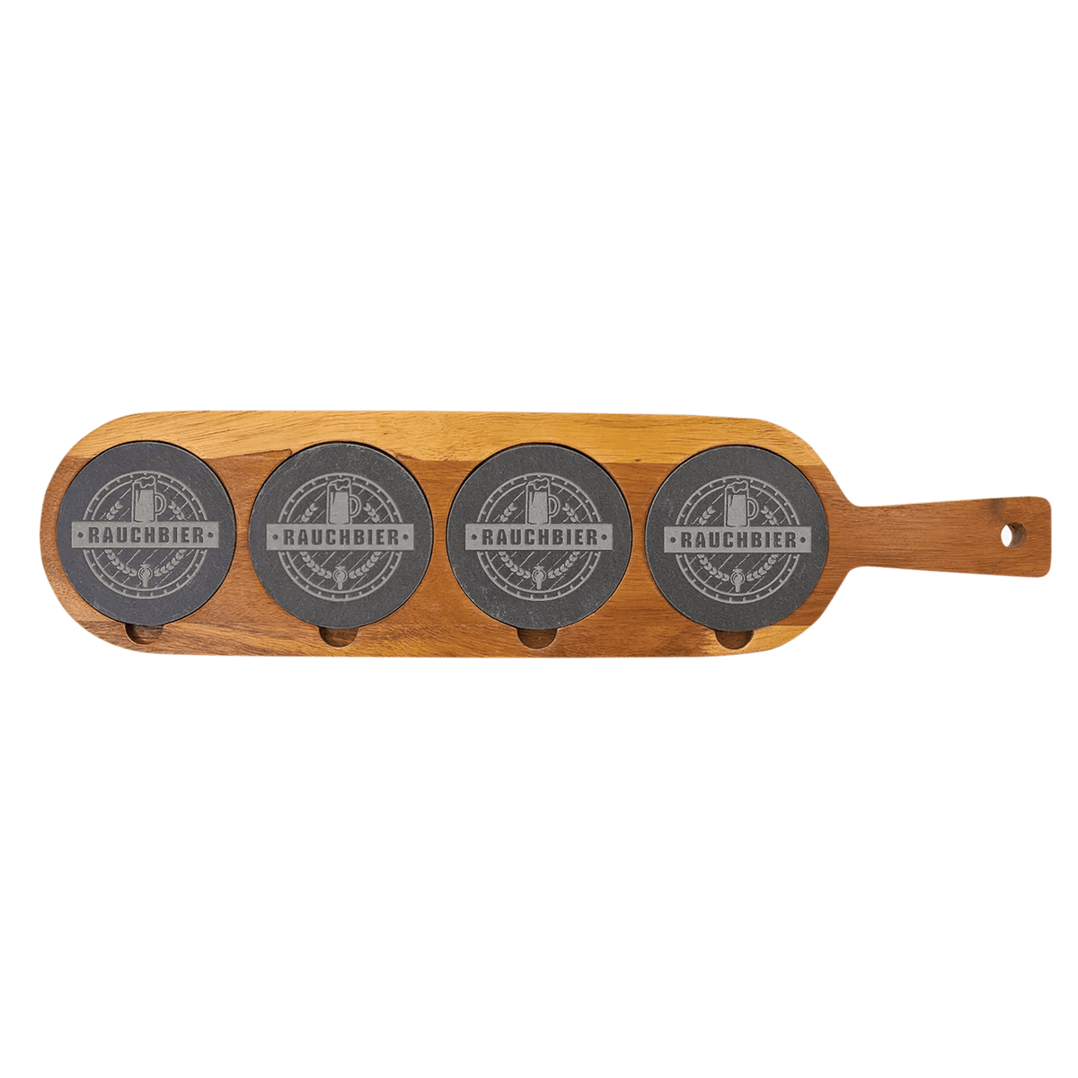 Premium Serving Board - Custom Etched Acacia Wood and Slate - Smalltown Connetchin