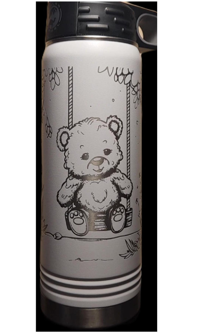 Teddy Bear Bottle - Multiple Sizes, Colors, and Laser Customization